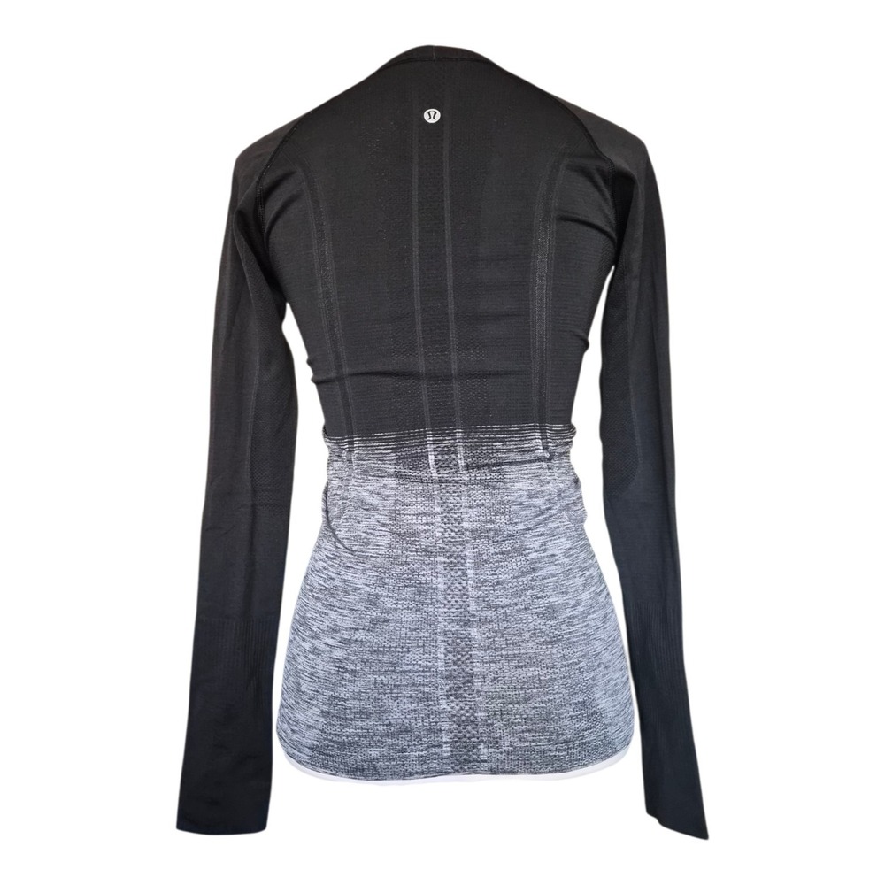 Lululemon Swiftly Tech Long Sleeve Shirt Two Tone Black/Grey Size 4‎ Athleisure - Picture 2 of 7